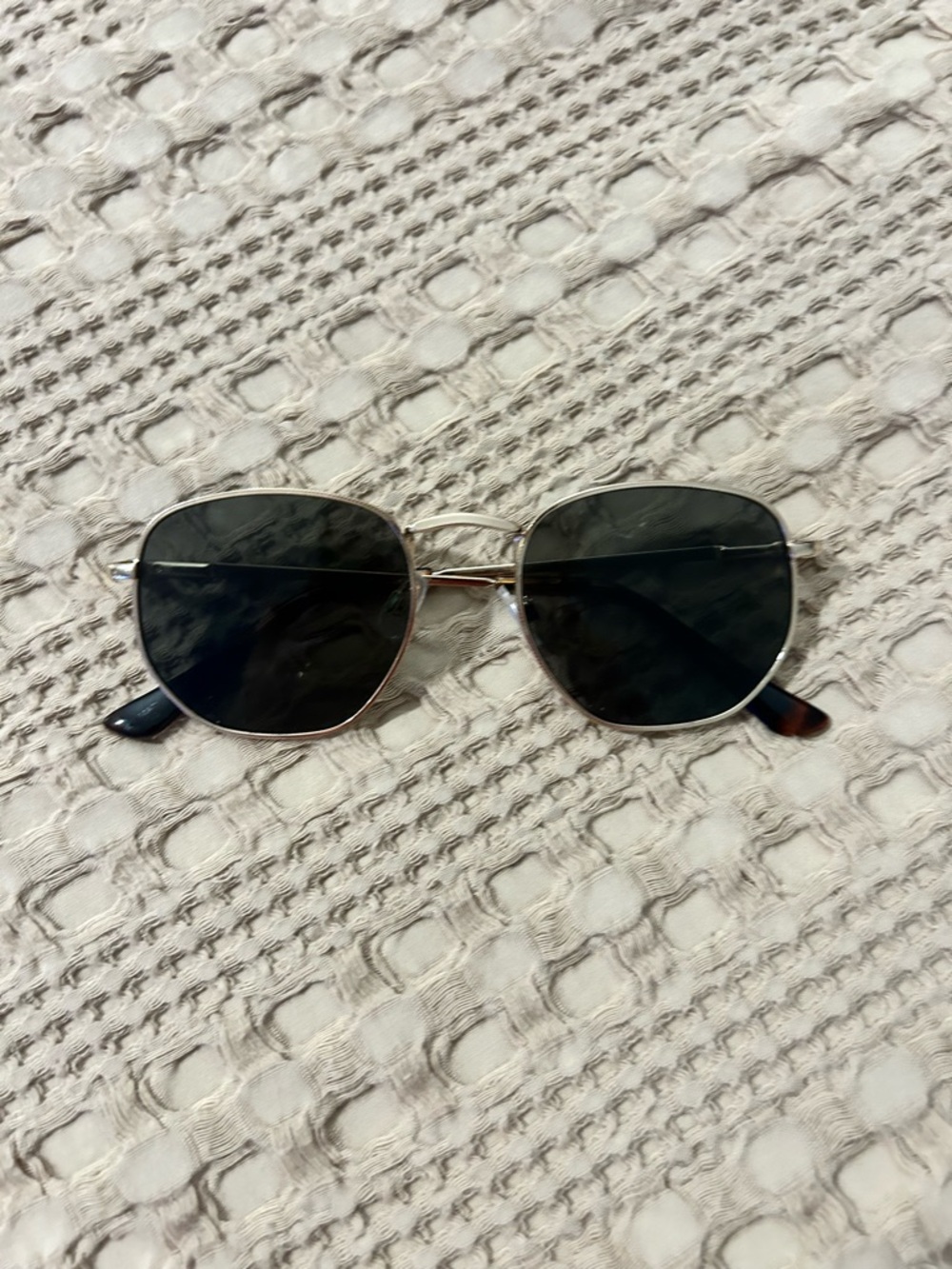 Gold Frame Sunglasses with Dark Lenses